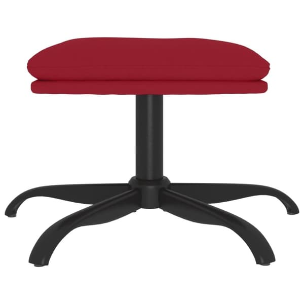 vidaXL Fotpall vinröd 60x60x36 cm sammet