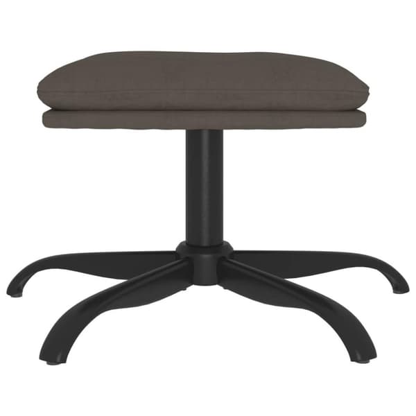 vidaXL Fotpall mörkgrå 60x60x36 cm sammet