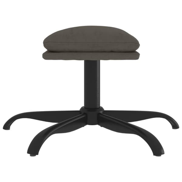 vidaXL Fotpall mörkgrå 60x60x36 cm sammet
