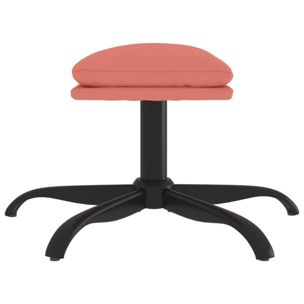 vidaXL Fotpall rosa 60x60x36 cm sammet