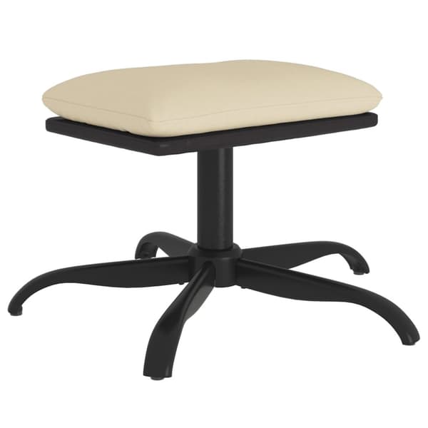 vidaXL Fotpall gräddvit 60x60x36 cm tyg och konstläder