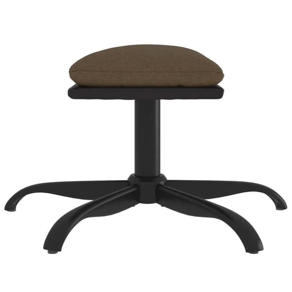 vidaXL Fotpall brun 60x60x36 cm tyg och konstläder