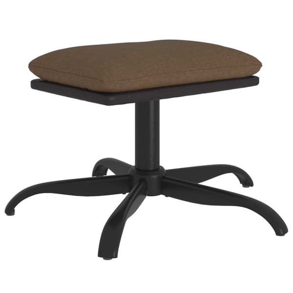 vidaXL Fotpall brun 60x60x36 cm tyg och konstläder