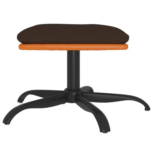 vidaXL Fotpall brun 60x60x36 cm tyg och konstläder