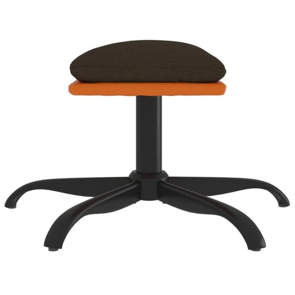 vidaXL Fotpall brun 60x60x36 cm tyg och konstläder