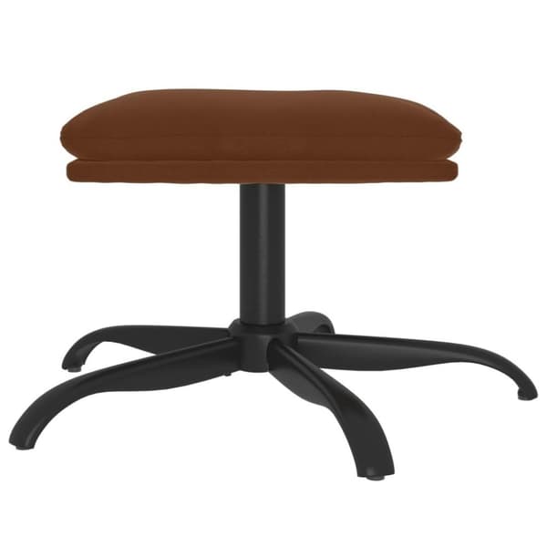 vidaXL Fotpall brun 60x60x36 cm mikrofibertyg