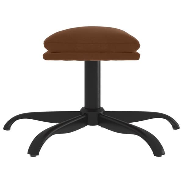 vidaXL Fotpall brun 60x60x36 cm mikrofibertyg
