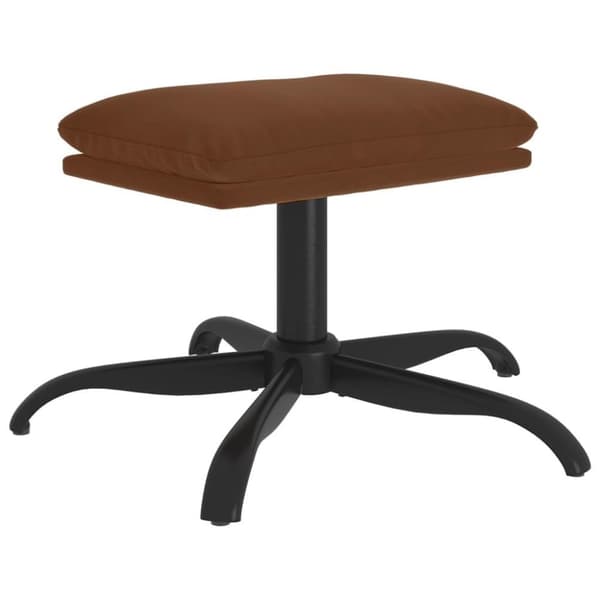 vidaXL Fotpall brun 60x60x36 cm mikrofibertyg