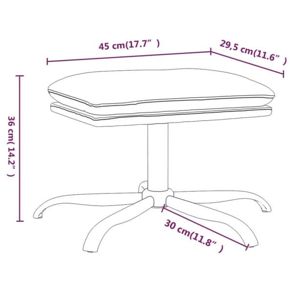 vidaXL Fotpall brun 45x29,5x36 cm glansig konstläder