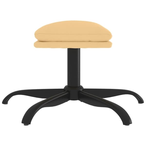 vidaXL Fotpall gräddvit 60x60x36 cm mikrofibertyg