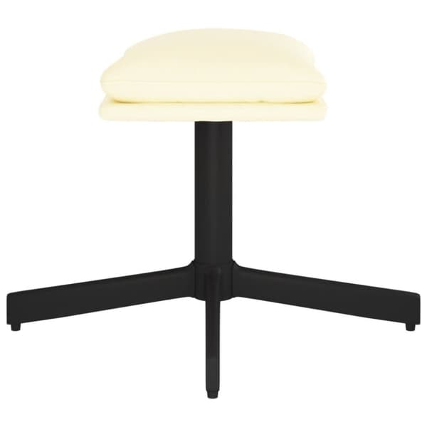 vidaXL Fotpall gräddvit 60x60x36 cm konstläder