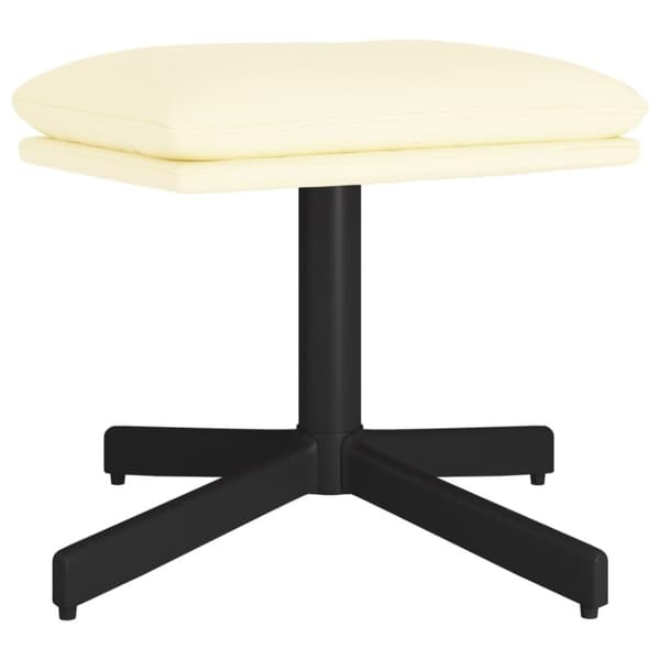 vidaXL Fotpall gräddvit 60x60x36 cm konstläder