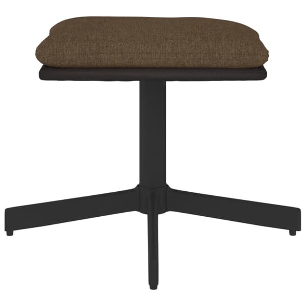 vidaXL Fotpall brun 60x60x36 cm tyg och konstläder