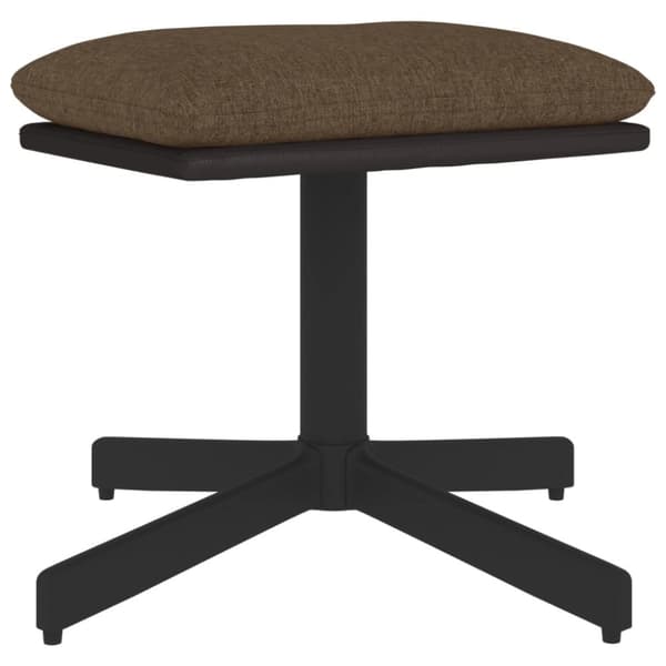 vidaXL Fotpall brun 60x60x36 cm tyg och konstläder