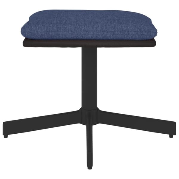 vidaXL Fotpall blå 60x60x36 cm tyg och konstläder