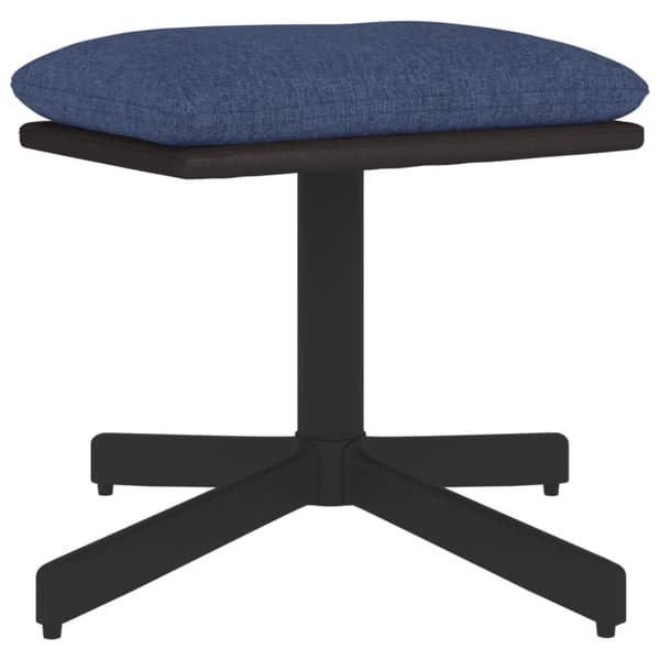 vidaXL Fotpall blå 60x60x36 cm tyg och konstläder