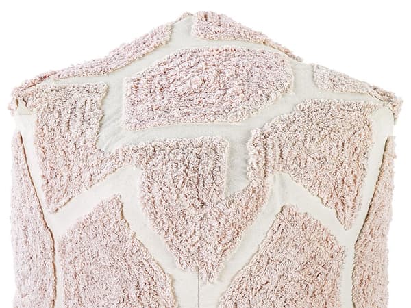 Rahi pastellipinkki beige 40 x 40 x 40 cm puuvilla EPS-helmet neliö pörröinen boho moderni