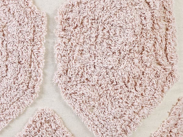 Rahi pastellipinkki beige 40 x 40 x 40 cm puuvilla EPS-helmet neliö pörröinen boho moderni
