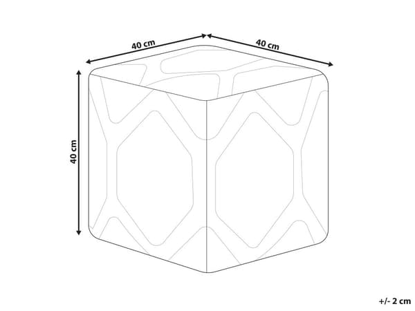 Rahi sininen beige 40 x 40 x 40 cm puuvilla EPS-helmet neliö pörröinen boho moderni