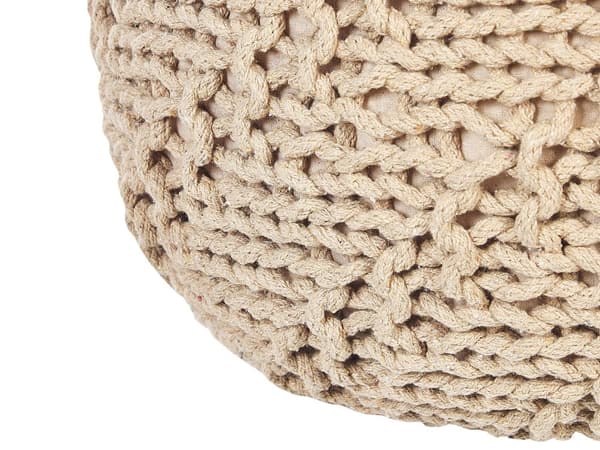 Pallorahi beige puuvilla 35 x 50 cm neulottu EPS täyterakeet pyöreä pieni