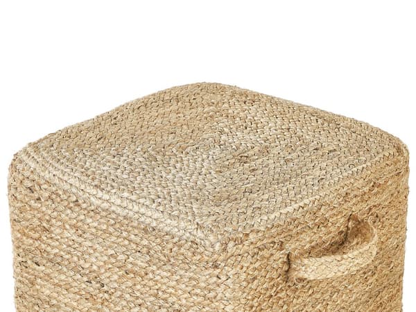 Rahi luonnonväri juutti 45 x 45 x 30 cm EPS täytteellä neliskulmainen kahvoilla boho-tyyli
