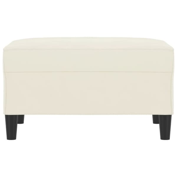 vidaXL Fotpall gräddvit 70x55x41 cm sammet