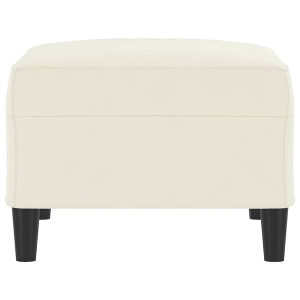 vidaXL Fotpall gräddvit 70x55x41 cm sammet
