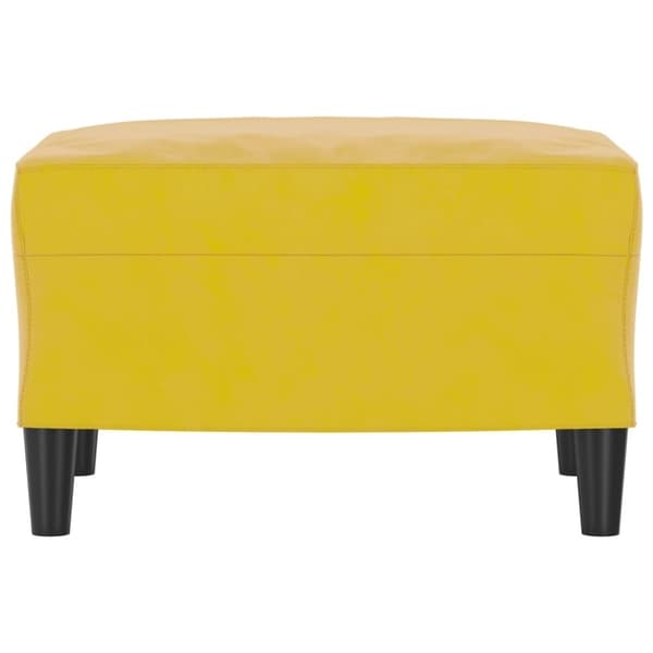 vidaXL Fotpall gul 60x50x41 cm sammet