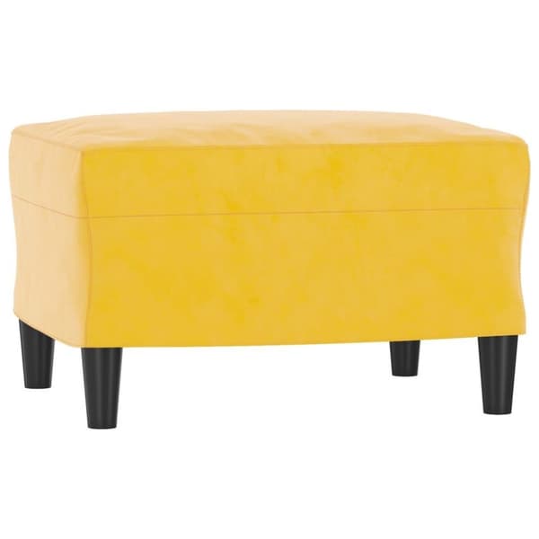 vidaXL Fotpall gul 60x50x41 cm sammet