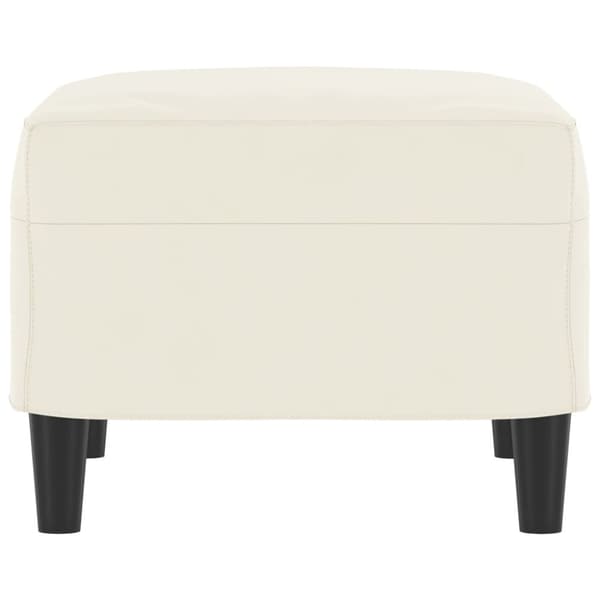 vidaXL Fotpall gräddvit 60x50x41 cm sammet
