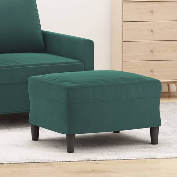vidaXL Fotpall mörkgrön 60x50x41 cm sammet