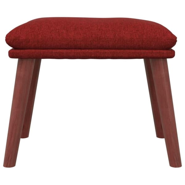 vidaXL Fotpall vinröd 45x29,5x35 cm tyg