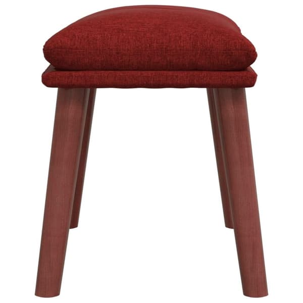 vidaXL Fotpall vinröd 45x29,5x35 cm tyg