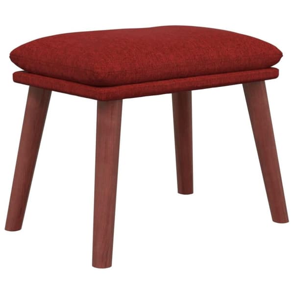 vidaXL Fotpall vinröd 45x29,5x35 cm tyg