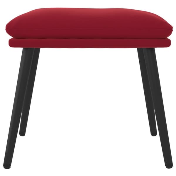 vidaXL Fotpall vinröd 45x29,5x35 cm sammet