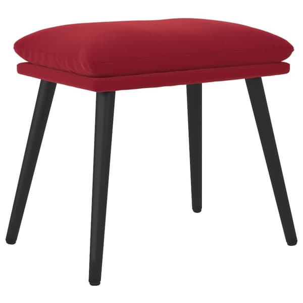 vidaXL Fotpall vinröd 45x29,5x35 cm sammet