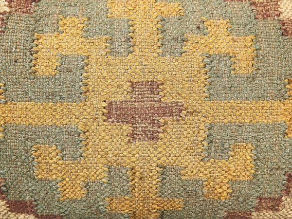Rahi monivärinen 50 x 30 x 50 cm juutti puuvilla villa Kelim kuvioitu neliö retro perinteinen