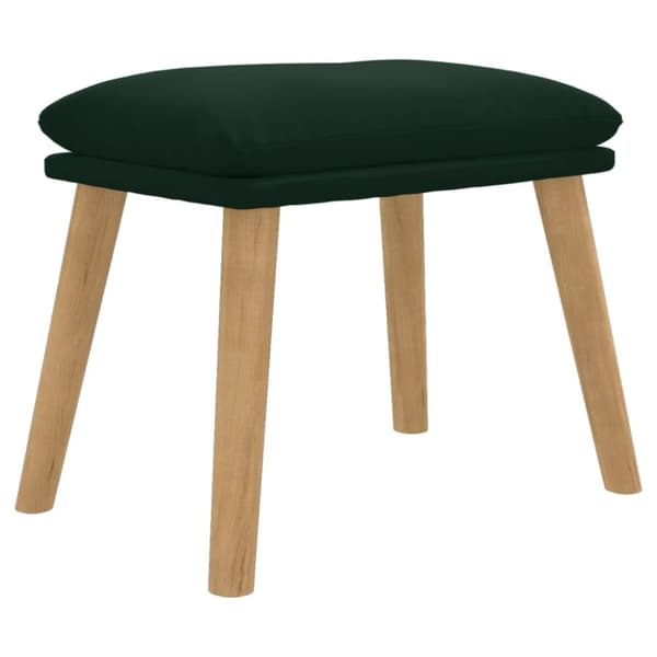 vidaXL Fotpall mörkgrön 45x29,5x35 cm sammet