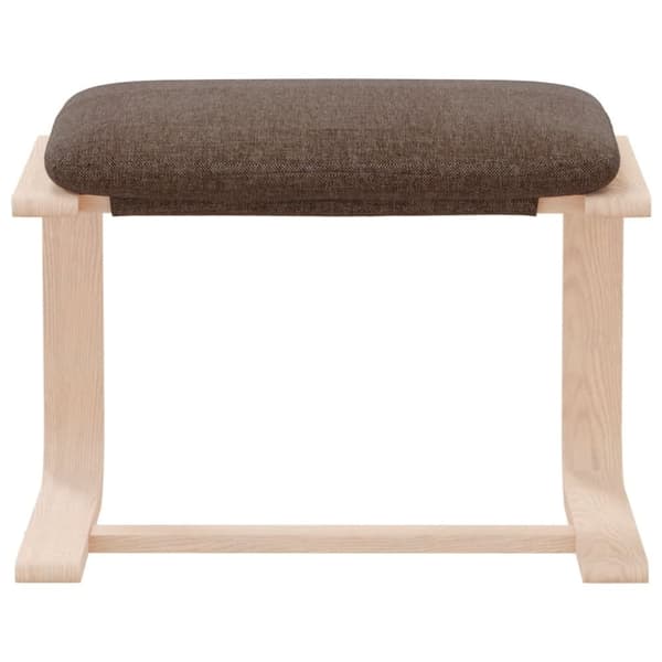 vidaXL Fotpall mörkbrun 51x41x40 cm tyg