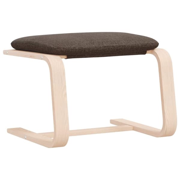 vidaXL Fotpall mörkbrun 51x41x40 cm tyg