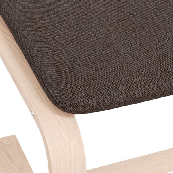 vidaXL Fotpall mörkbrun 51x41x40 cm tyg