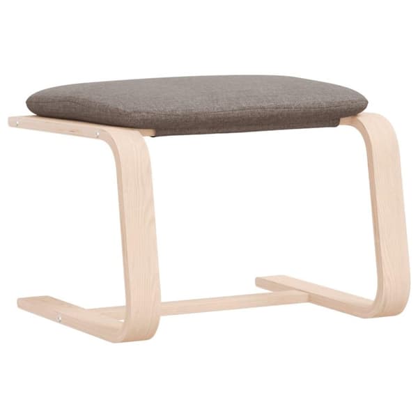 vidaXL Fotpall taupe 51x41x40 cm tyg