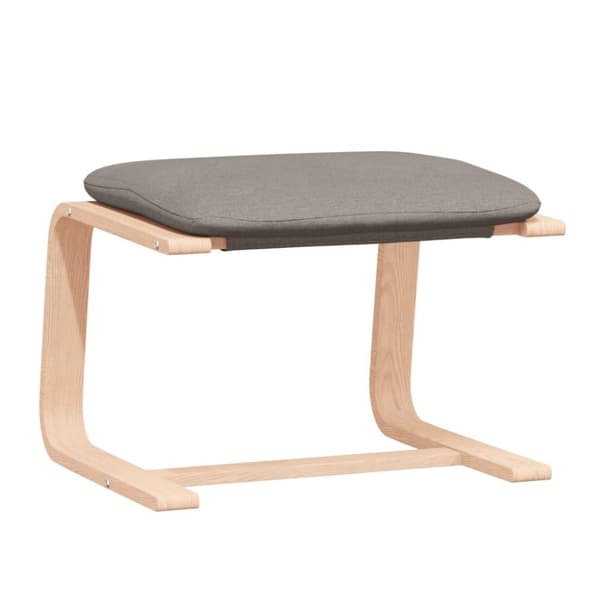 vidaXL Fotpall taupe 51x41x40 cm tyg