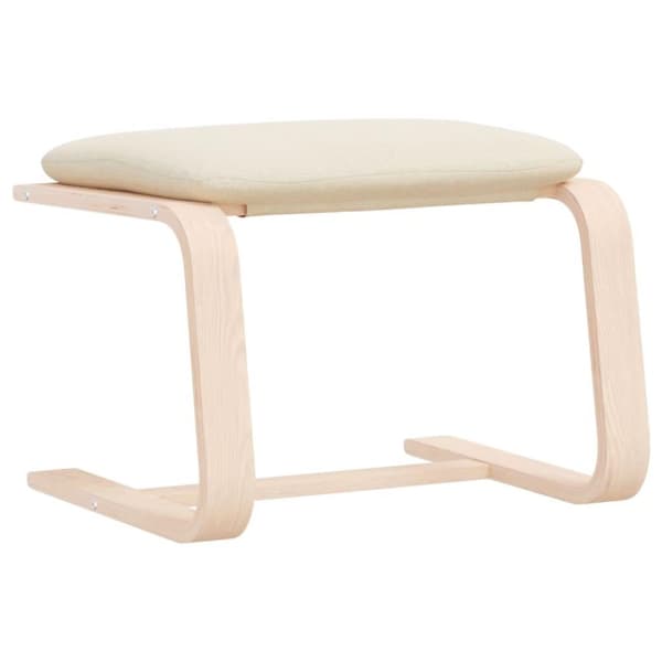 vidaXL Fotpall gräddvit 51x41x40 cm tyg