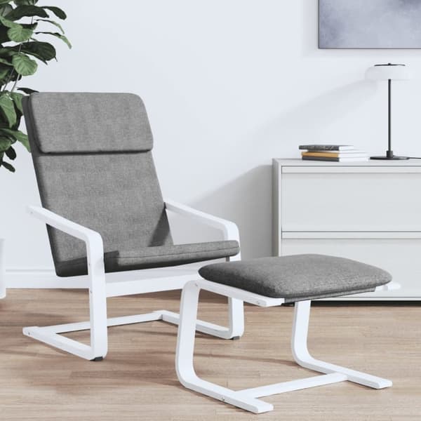 vidaXL Fotpall mörkgrå 51x41x40 cm tyg