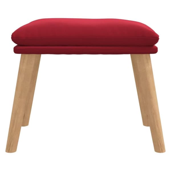 vidaXL Fotpall vinröd 45x29,5x35 cm sammet