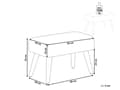 Pikkukuva 3 / 10: Jakkara valkoinen 50 x 35 x 30 cm buklee kumipuujalat suorakulmio kevyt skandinaavinen
