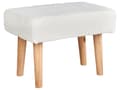 Pikkukuva 5 / 10: Jakkara valkoinen 50 x 35 x 30 cm buklee kumipuujalat suorakulmio kevyt skandinaavinen