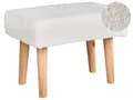 Pikkukuva 1 / 10: Jakkara valkoinen 50 x 35 x 30 cm buklee kumipuujalat suorakulmio kevyt skandinaavinen