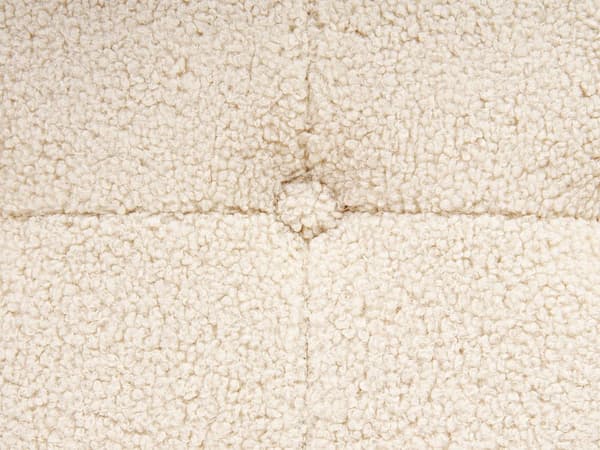 Rahi beige 55 x 30 x 55 cm bukleeverhoilu pyöreä napitettu vaahtomuovi jakkara